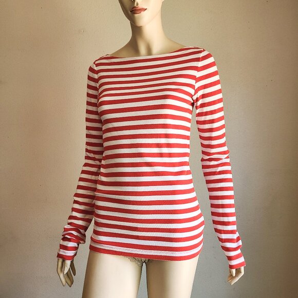 Red & White Stripes Knit Top - Picture 1 of 4